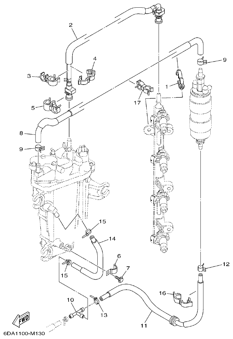 Yamaha 20 FUEL INJECTION PUMP 2 parts diagram